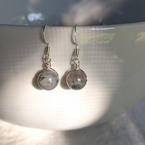 Moss Agate Earrings | Handmade Jewelry | Gemstone